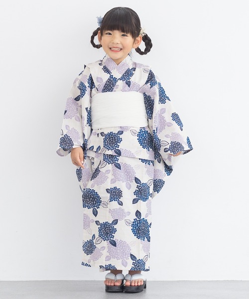 120cm 2点セット　yuipです SOUBIEN 浴衣 キッズ浴衣2点セット （浴衣＋帯） 子ども 100/110