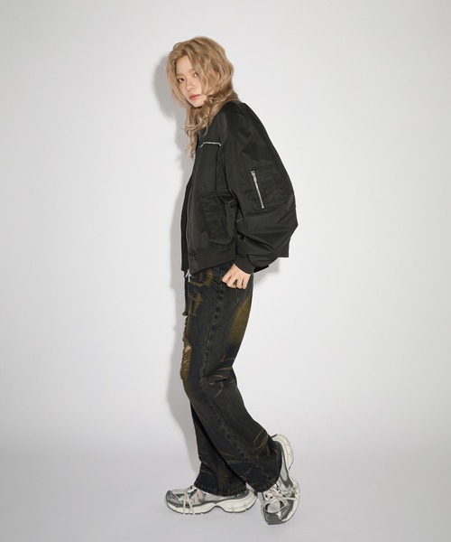 DIESEL D-SPIRITZZ デニムパンツ　ワイドパンツ　スーパーバギー dpt251072_5.jpg