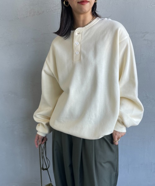 トレーナー スウェット ＢＲＡＮＤ　ＮＥＷ　ＭＩＸ　ＳＴＹＬＥ　ヘンリーネックスウェット レディース Healthknit トレーナー スウェット 「HEALTHKNIT/ヘルスニット