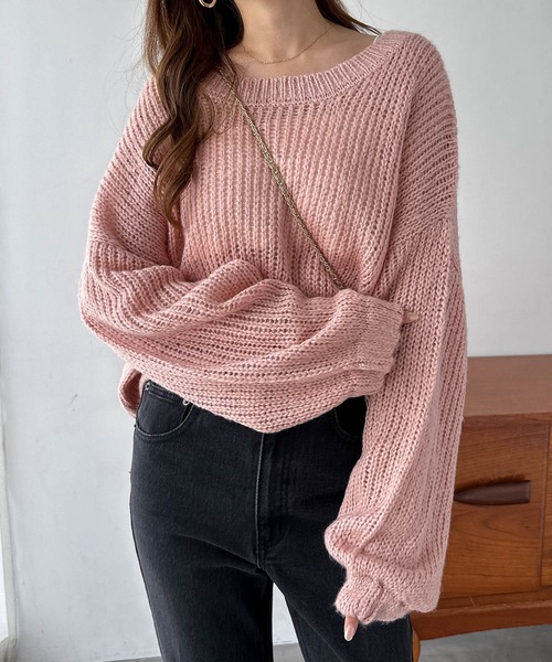 nknit ミックスカラー　モヘアニット　ショート ① nknit ミックスカラー モヘアニット ショート ① - メルカリ