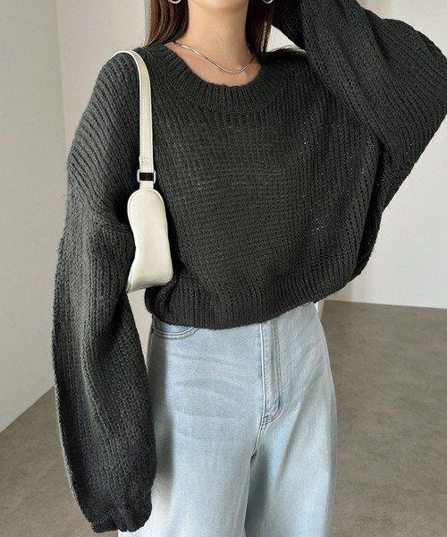ミッソーニ　モヘアニット　トップス　新品未使用品　定価118000円 andme ニット セーター モヘアライクショート丈シアーニット