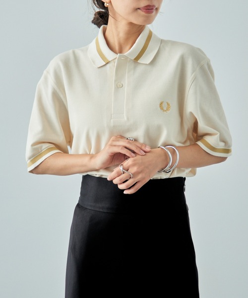 FRED PERRY ポロシャツ(M2) Lサイズ 40 アイボリー FRED PERRY ポロシャツ 「FRED PERRY」SINGLE TIPPED SHIRT M2
