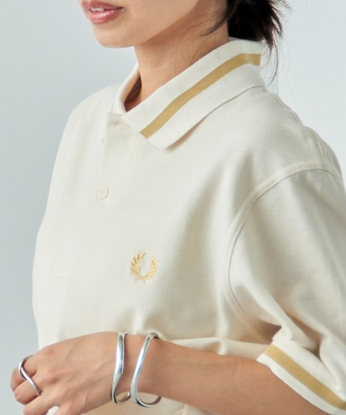 FRED PERRY ポロシャツ(M2) Lサイズ 40 アイボリー FRED PERRY ポロシャツ 「FRED PERRY」SINGLE TIPPED SHIRT M2