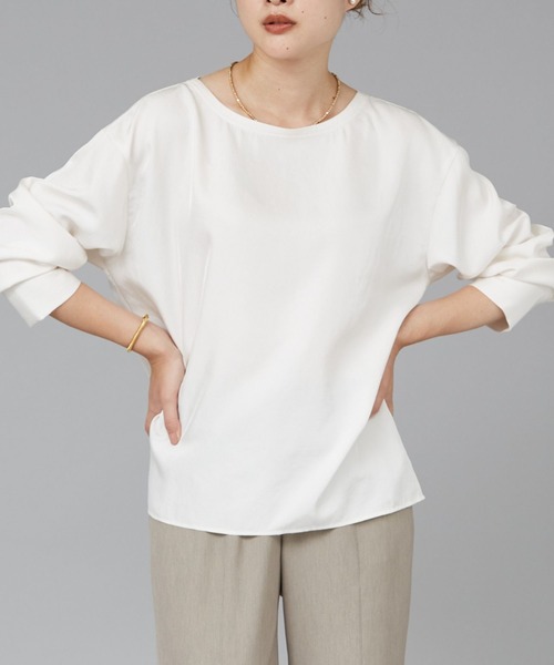 qualite シャツ ブラウス バックスリットブラウス レディース 