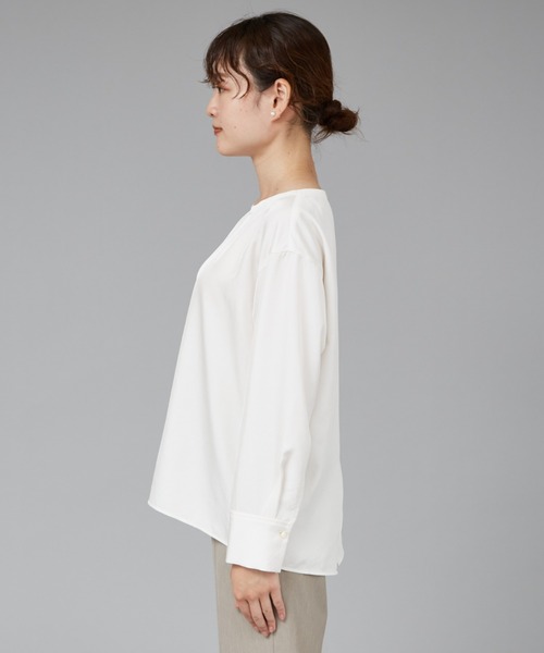 qualite ブラウス シャツ バックスリットブラウス/オフィス