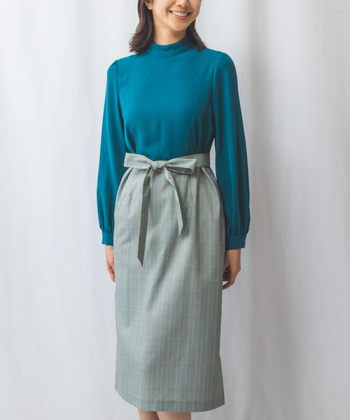 ナラカミーチェ（NARACAMICIE）/【NALACARA】チェックドッキングワンピース NARACAMICIE（ナラカミーチェ） ワンピース 「NALACARA」チェック