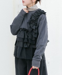 訳あり KBF トレーナー スウェット フリルドッキングスウェット トップス