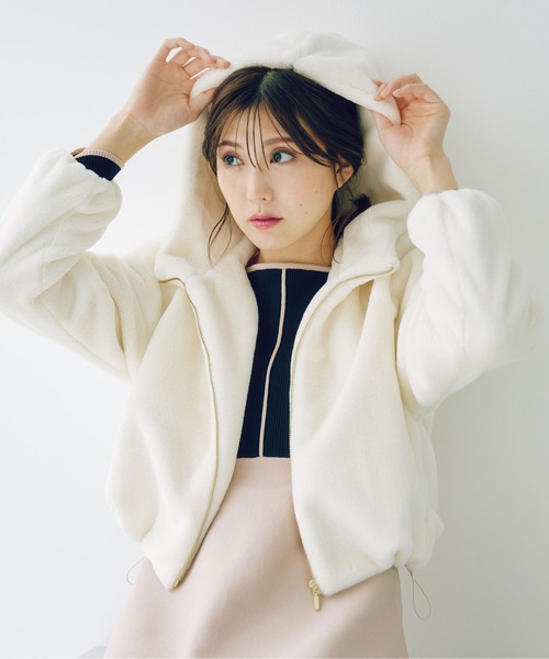 JILL by JILL STUART フェイクファーフーディー JILL by STUART コート アウター フェイクファーフーディー