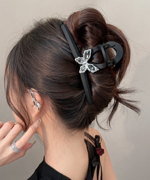 Mayree ヘアクリップ 「urge select」バタフライ マットブラック 