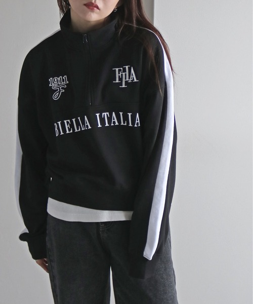 FILA トレーナー スウェット サイドラインクロップドハーフ