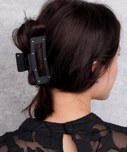 Heartdance（ハートダンス） ヘアクリップ ストーン付きスクエアバンス