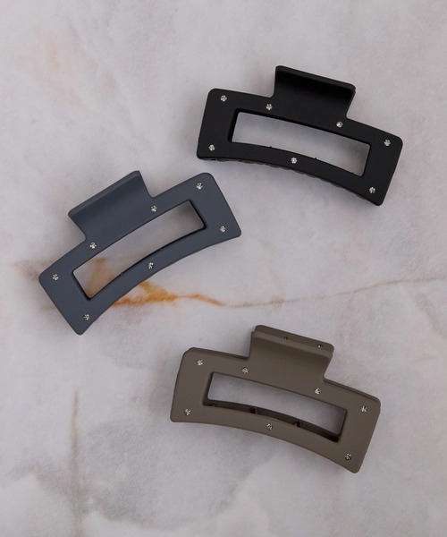 Heartdance（ハートダンス） ヘアクリップ ストーン付きスクエアバンス