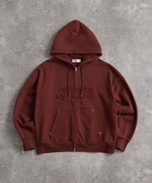 パーカー heavy weight logo semi short vintage double zip parker/ヘビーウェイトロゴセミショート | ADRER | 15