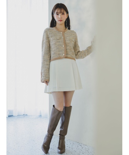 SNIDEL パンツ プリーツミニスカショーパン レディース