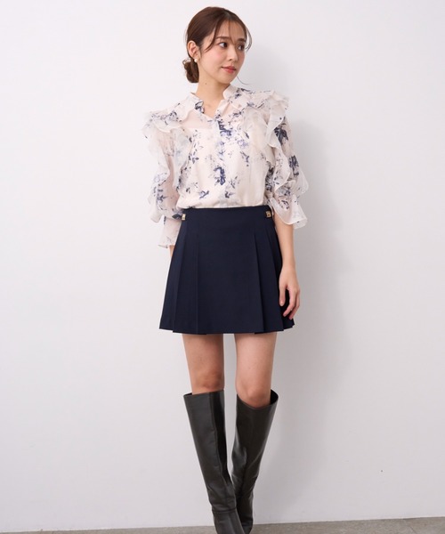 スナイデル　プリーツスカート　パンツ付き SNIDEL パンツ プリーツミニスカショーパン レディース