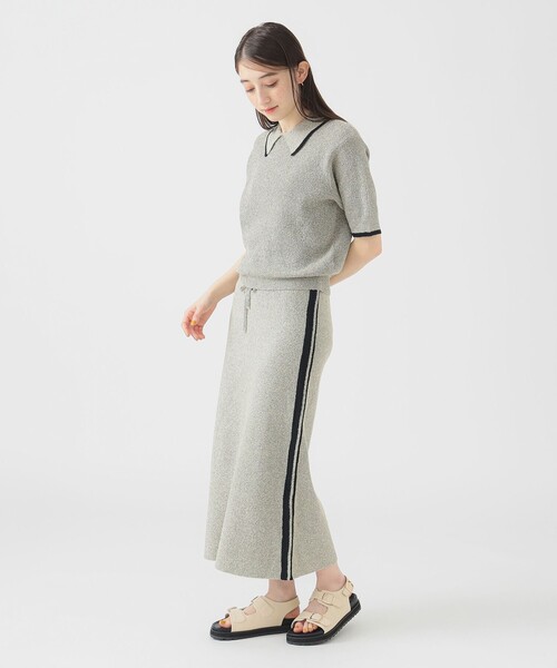 B：MING by BEAMS ポロシャツ ポロ ブークレ ニット レディース