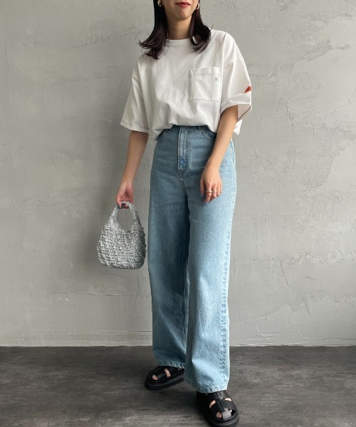tシャツ 「UNIVERSAL OVERALL/ユニバーサルオーバーオール」 別注 ワイドシルエット ポケットTシャツ レディース UNIVERSAL OVERALL tシャツ 「UNIVERSAL OVERALL/ユニバーサル