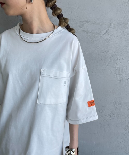 tシャツ 「UNIVERSAL OVERALL/ユニバーサルオーバーオール」 別注 ワイドシルエット ポケットTシャツ レディース UNIVERSAL OVERALL tシャツ 「UNIVERSAL OVERALL/ユニバーサル
