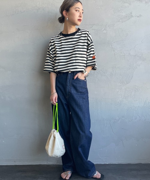 tシャツ 「UNIVERSAL OVERALL/ユニバーサルオーバーオール」 別注 ワイドシルエット ポケットTシャツ レディース UNIVERSAL OVERALL tシャツ 「UNIVERSAL OVERALL/ユニバーサル