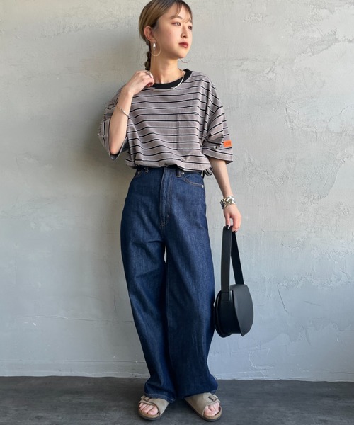 tシャツ 「UNIVERSAL OVERALL/ユニバーサルオーバーオール」 別注 ワイドシルエット ポケットTシャツ レディース UNIVERSAL OVERALL tシャツ 「UNIVERSAL OVERALL/ユニバーサル