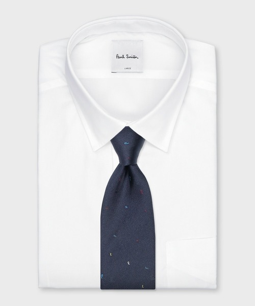 Paul Smith ネクタイ ランダムロゴ＆ドット タイ「150047 552MJ