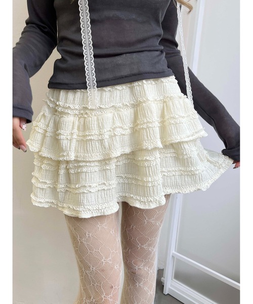 スカート 「PHILLY」フリルティアードミニスカート : ZOZOTOWN Yahoo