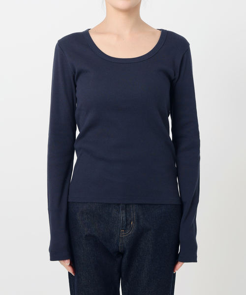 SLOBE IENA SAWAHOCO パーフェクトカットソー ネイビー 今期 SLOBE IENA SAWAHOCO パーフェクトカットソー ネイビー