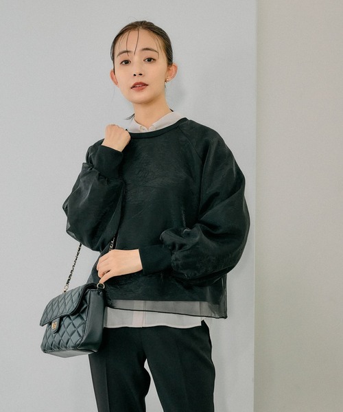 内側生地ページ GLOBAL WORK（グローバルワーク） ブラウス シャツ 夏 さらさら
