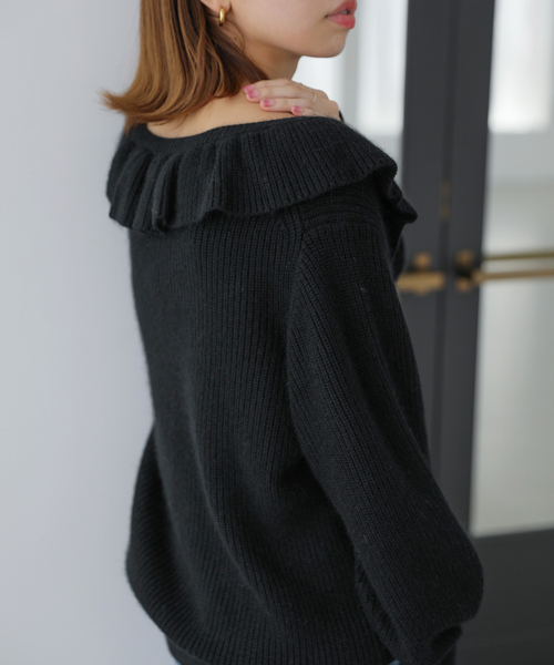 「La TOTALITE」 Vネックニット FREE グリーン レディース_画像8