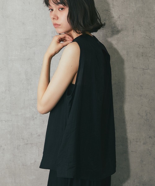 「SMILE ORCHID」 ノースリーブブラウス S グレー レディース SMILE ORCHID セットアップ ノースリーブブラウス＆ワイドパンツ