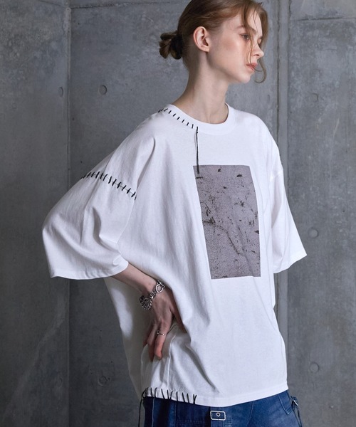 SERACE tシャツ 「SERACE」Hand stitch loose graphic short