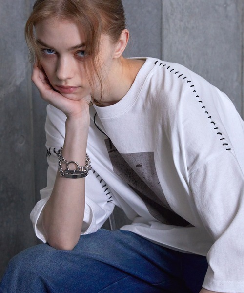 SERACE tシャツ 「SERACE」Hand stitch loose graphic short