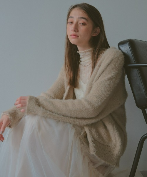 「DRWCYS」 ニットカーディガン FREE ベージュ レディース_画像4