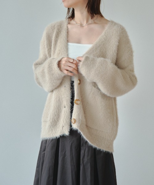 「DRWCYS」 ニットカーディガン FREE ベージュ レディース_画像9