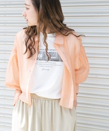 ブラウス シャツ シアークロップドボリュームスリーブシャツ レディース｜ZOZOTOWN Yahoo!店