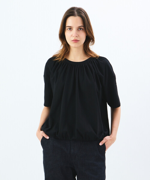 tシャツ ORCIVAL | コットン ギャザー半袖Tシャツ WOMEN レディース