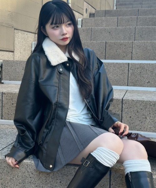 Ada. ブルゾン アウター 「360度 大人カワイイ」取り外し可能 ティ
