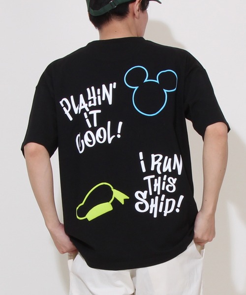 Disney（ディズニー） tシャツ 「綿100％」親子お揃い 発泡ネオン