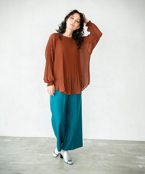 「OSMOSIS」 「loaf」長袖ブラウス ONE SIZE グレー レディース OSMOSIS 「OSMOSIS」 「loaf」長袖ブラウス ONE SIZE ライト