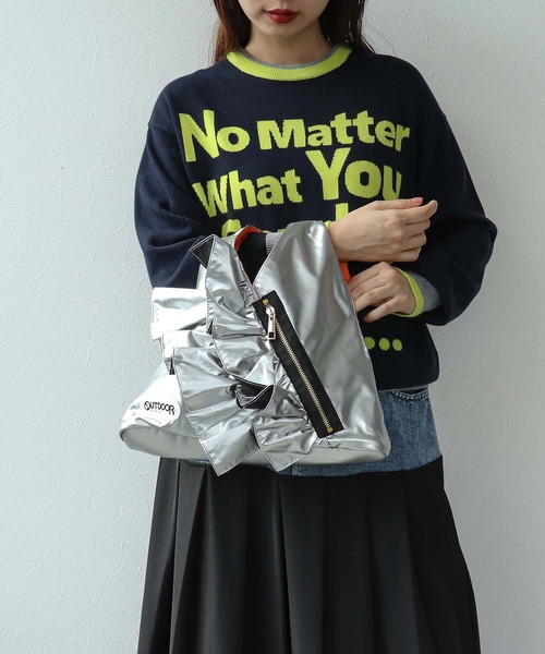 トートバッグ 「RISLEY×OUTDOOR PRODUCTS」miniトライアングルフリルバッグ レディースの画像