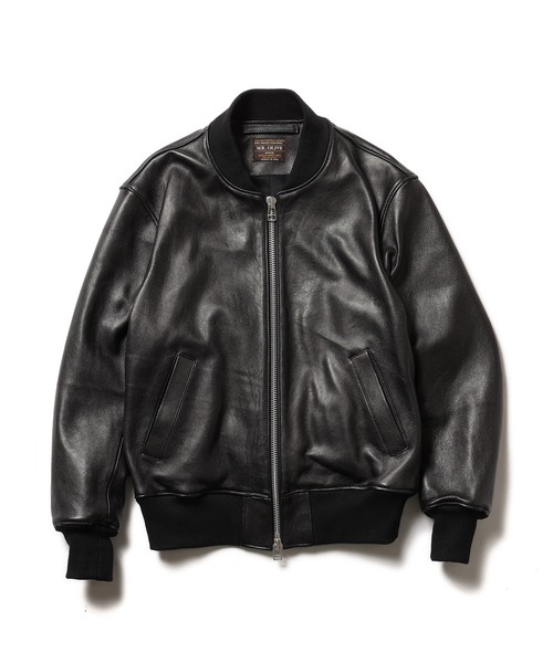 MR.OLIVE（ミスターオリーブ） レザーブルゾン MEDIUM ブラック メンズ