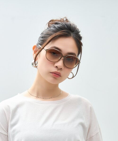 【タイムセール】リサラーソン　ゾフ　新品 ブラウン グラデーション サングラス Zoff meets LISA LARSON（ZP252G02-43E1）｜メガネのZoff