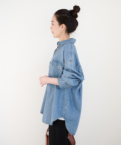 B.C.stockデニムワーカーシャツ 追加4》【WEB限定】ウォッシャブル / デニムワーカーシャツ