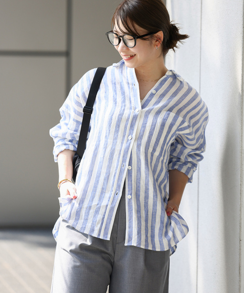 「JOURNAL STANDARD relume」 長袖シャツ FREE ブルー系その他 レディース