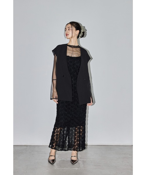 niana ローズレースドレス3点セット niana（ニアナ） ドレス ローズレースペンシルドレス 3点セット ベスト