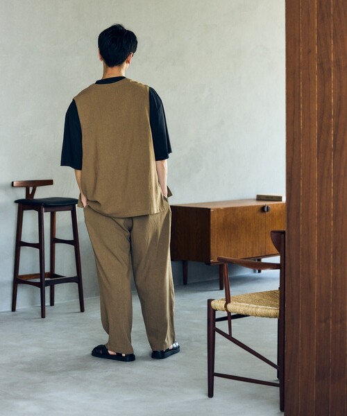 「FREAK'S STORE」 「KONECO」ノースリーブトップス MEDIUM ブラック メンズ