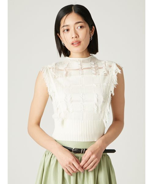 FRAY I.D ニット セーター チェックジャカードニットトップス