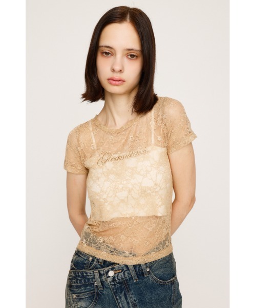 SLY（スライ） tシャツ CUT LACE EMBROIDERY T/SH カット レース エン