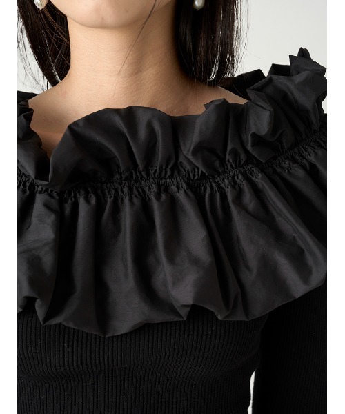 FRAY I.D（フレイ・アイディー） ニットパーカー FREE ブラック