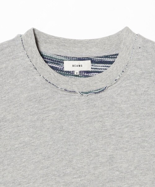 BEAMS（ビームス） トレーナー スウェット バック カスリ クルーネック
